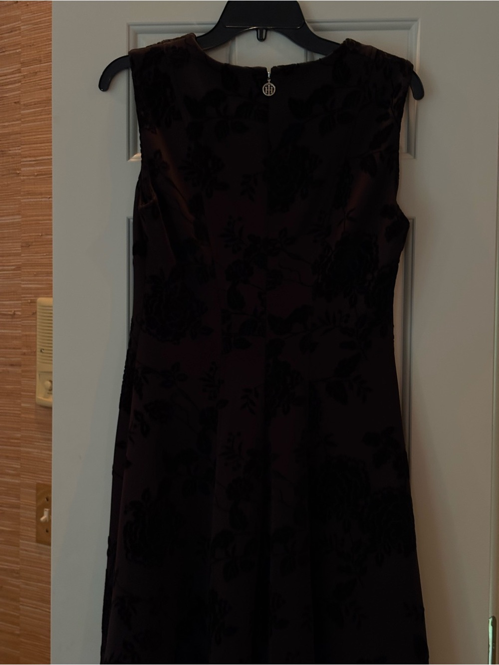 Tommy Hilfiger Black Floral Burnout Sleeveless Dress